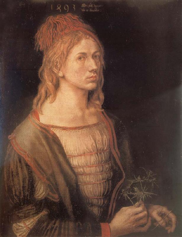 Albrecht Durer Self-Portrait with sea holly